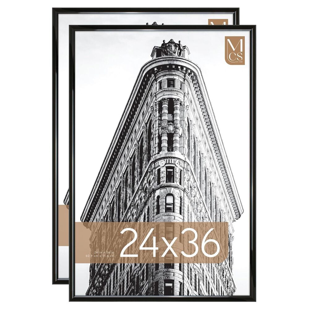 Trendsetter 24x36 Poster Frame Black High-Gloss, Vertical & Horizontal Wall